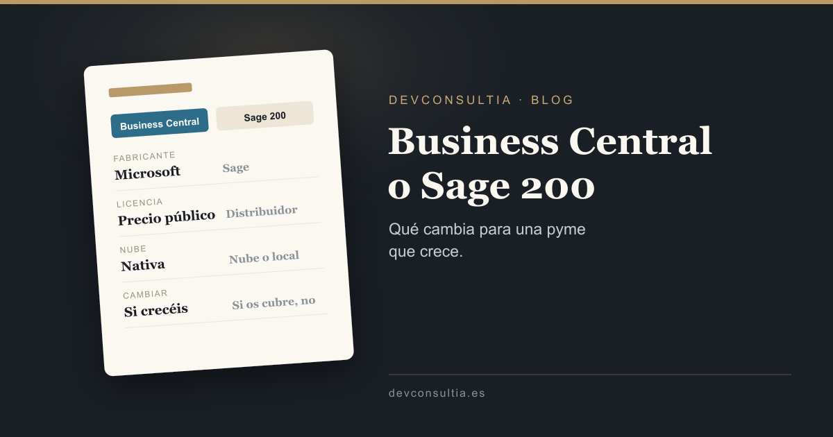 Business Central o Sage 200: qué cambia para una pyme que crece